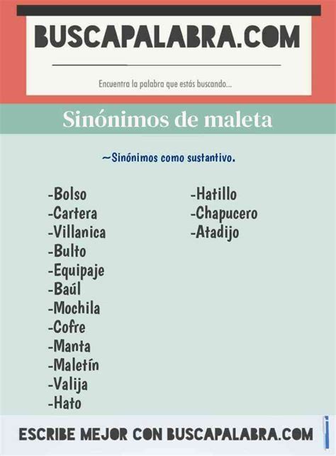 Los sinónimos de maleta: Todos los sinónimos de maleta, su .